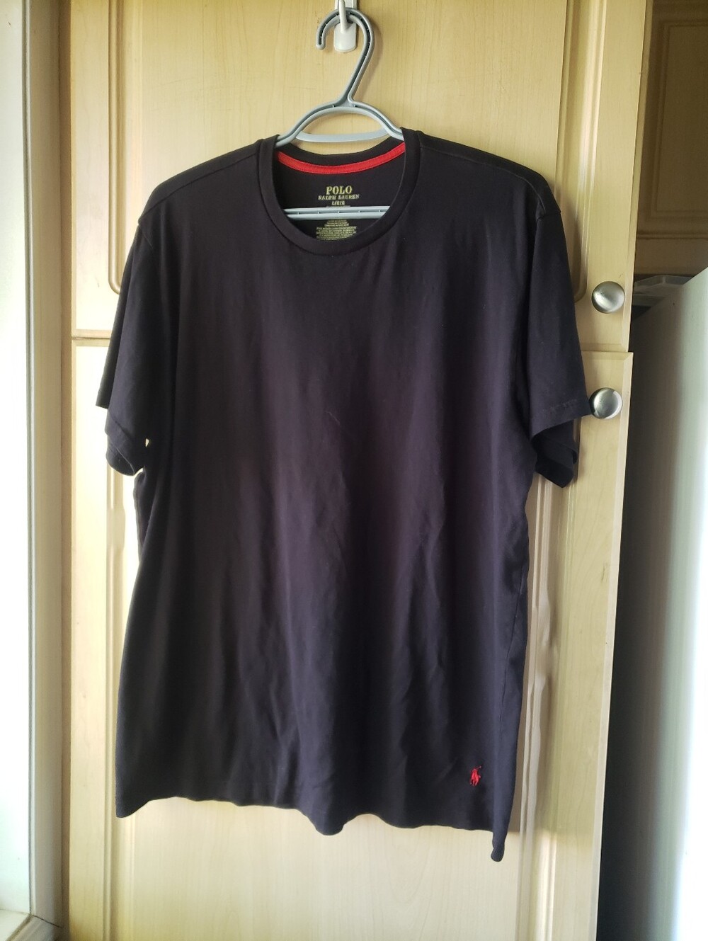 Polo by Ralph Lauren Black Crew Neck Tee Cotton Blend